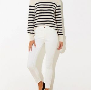 Loft High Waisted Winter White Corduroys